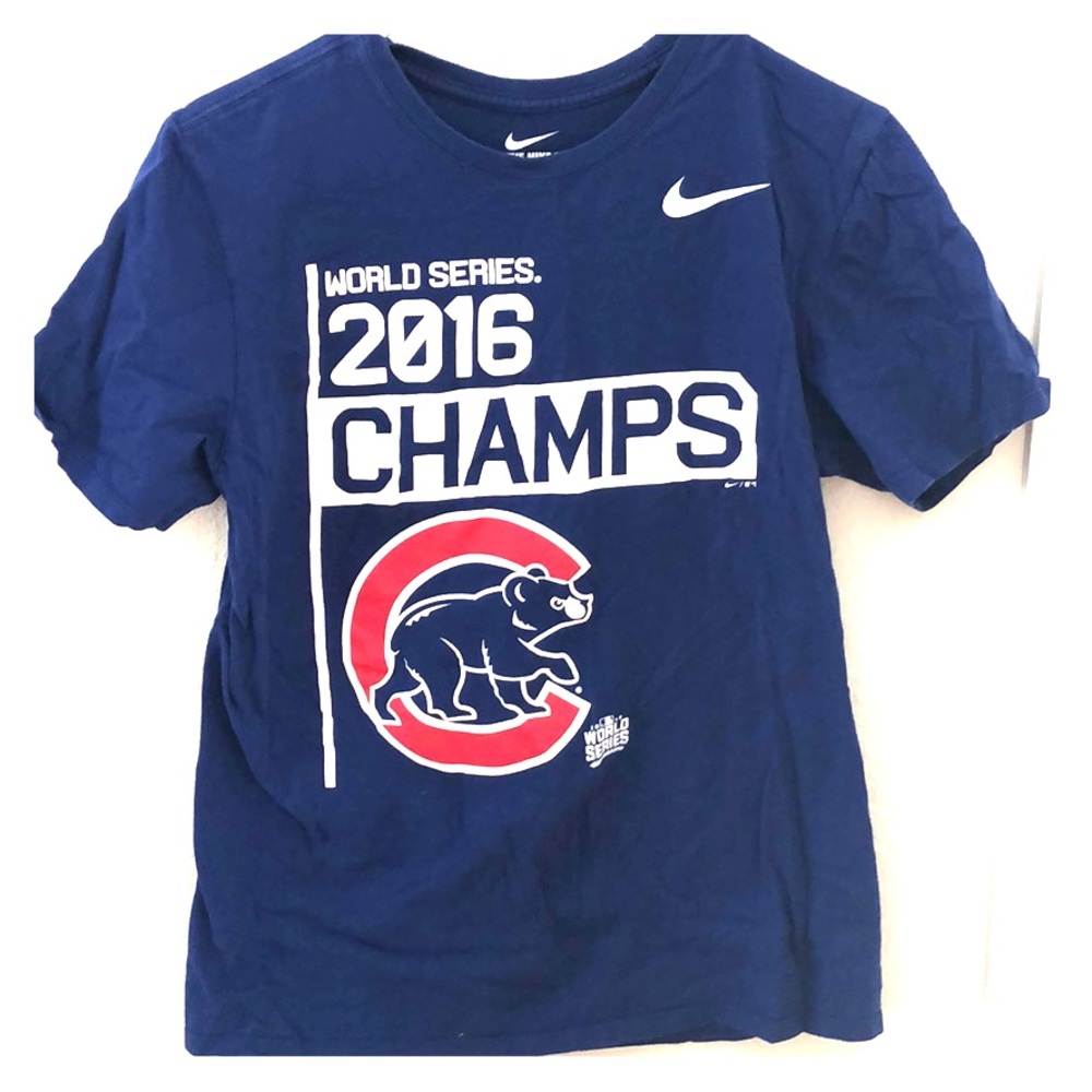 M, Blue 2016 Cubs World Series TShirt